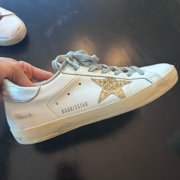 Golden Goose Superstar White and Gold Glitter - Picture 11 of 12